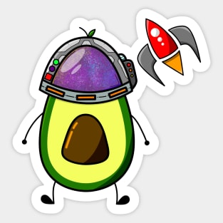 Avocado Spaceman Sticker